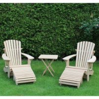 Adirondack Set -Kalle & Kalle- mit Footrest