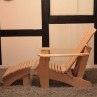 Adirondack Deck Chair -Tamme- mit Footrest