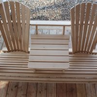 Adirondack -Loveseat- mit Tisch